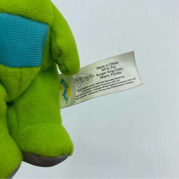 Vintage 1999 Burger Telletubbies Dipsy Green Stuffed Animal Keychain - Picture 6 of 7
